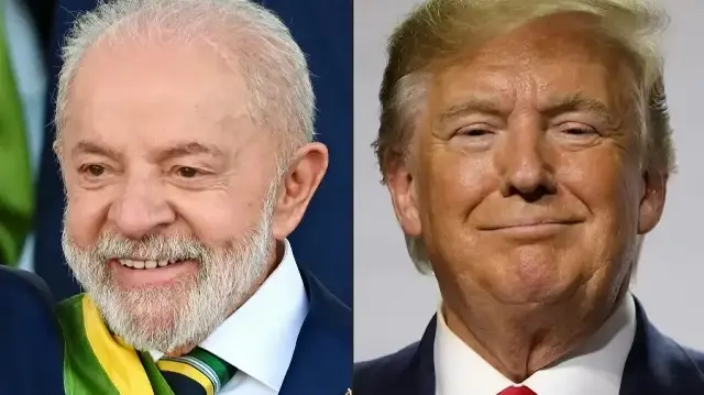 Le président brésilien Luiz Inacio Lula da Silva et le président américain Donald Trump.