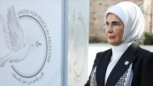 أمينة أردوغان: دولة فقدت بوصلة الأخلاق تحاول القضاء على شعب فلسطين