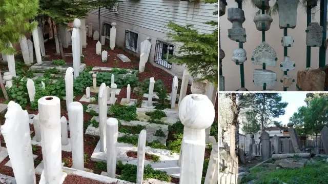 Tarihi caminin çevresinde yer alan ve 1700 ile 1800 yıllarına tarihlenen 98 mezar taşı, özgün formlarına sadık kalınarak titizlikle yenilendi.