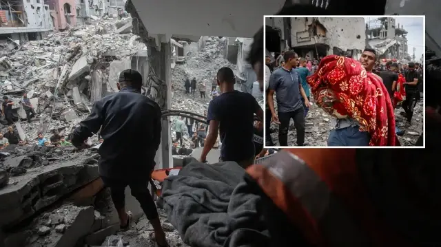 İsrail ordusuna ait savaş uçakları, Gazze Şeridi'nin çeşitli bölgelerinde sivillerin toplandığı bir alanı, yerinden edilmiş sivillerin çadırını, bir apartman dairesini ve yardım bekleyen Filistinlileri hedef aldı.