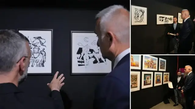 Kültür ve Turizm Bakanı Mehmet Nuri Ersoy “Hâlâ Yaşıyorum” sergisini gezdi.