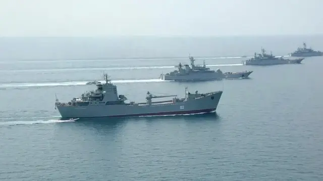 Военные учения на Каспии