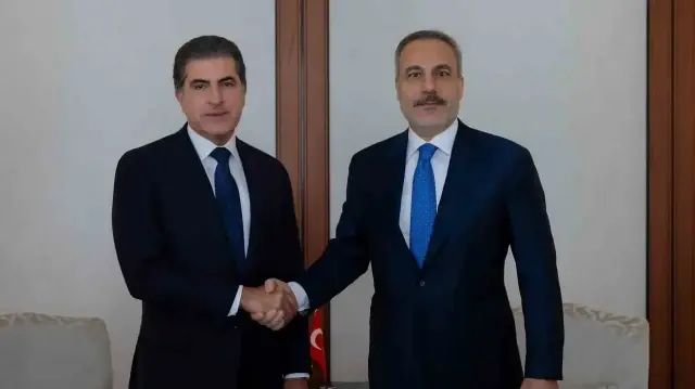 Dışişleri Bakanı Hakan Fidan, Neçirvan Barzani ile bir araya geldi.