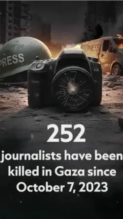 252 journalists, including 34 women, have been killed in the genocide in Gaza.