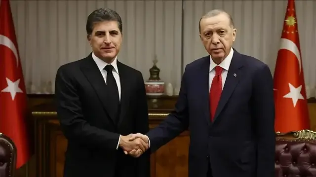أنقرة.. أردوغان يستقبل رئيس إقليم كردستان شمال العراق