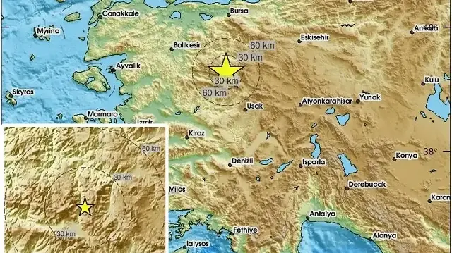 Le tremblement de terre, survenu dans la province de Kütahya, n’a pour l’instant fait aucun dégât ni victime, selon les autorités locales.