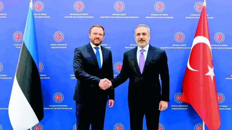 Dışişleri Bakanı Fidan, Estonya Dışişleri Bakanı Margus Tsahkna ile bakanlıkta bir araya geldi.