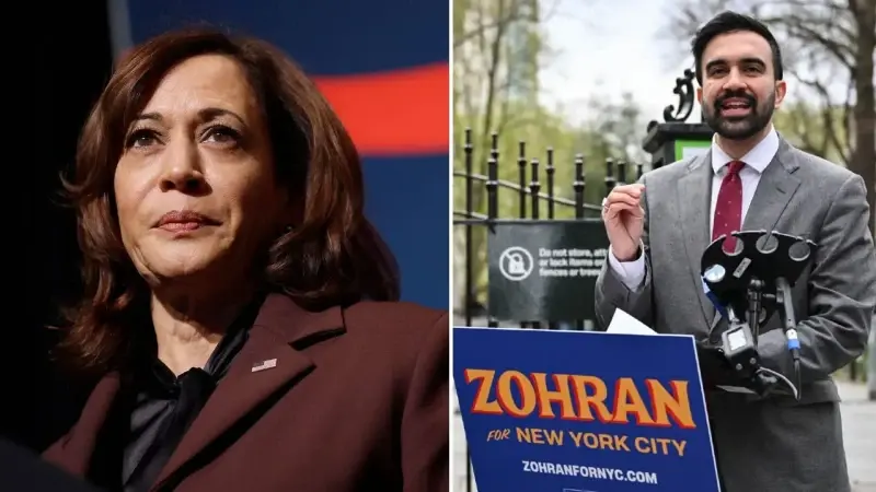 Eski ABD Başkan Yardımcısı Kamala Harris ve Demokrat Parti New York Belediye Başkan adayı Zohran Mamdani