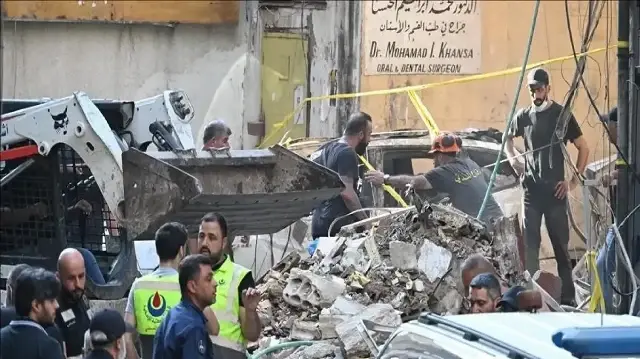 Очистка завалов в Ливане в результате авиаударов Израиля