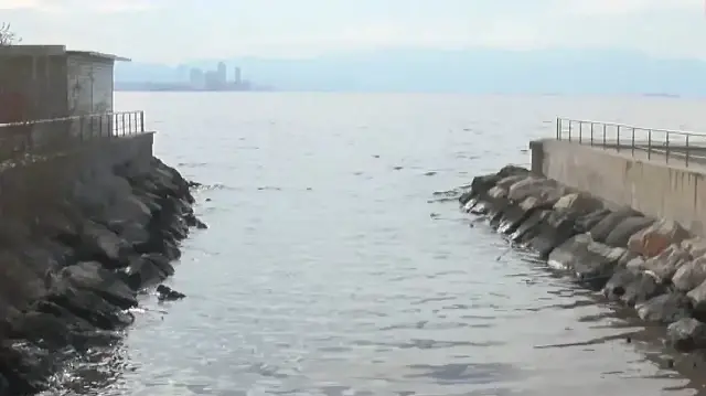 İzmir Körfezi'nde kirlilikten kahverengiye döndü: Vatandaşlar kötü kokudan dolayı isyan etti
