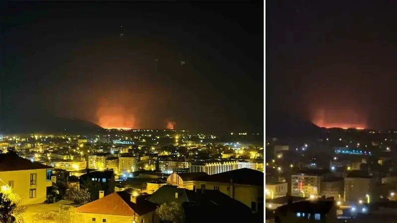 Kuş cenneti olan Nehil Sazlığı yanıyor: Yangın tüm ilçeden görüldü