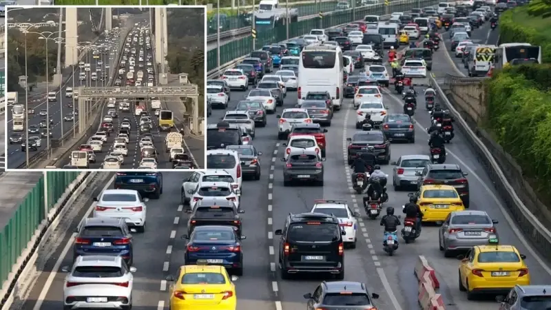 Kent genelinde trafik yoğunluğu yüzde 65'e kadar çıktı