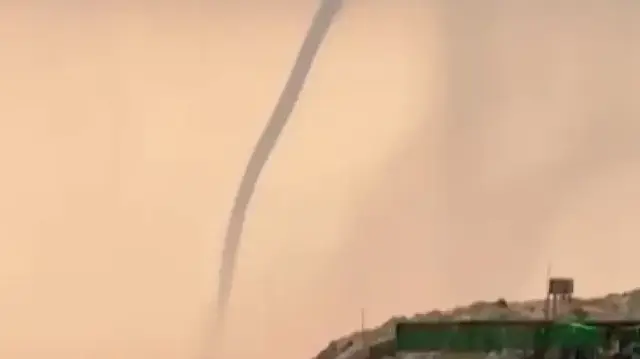 Akdeniz'de oluşan hortum kamerada