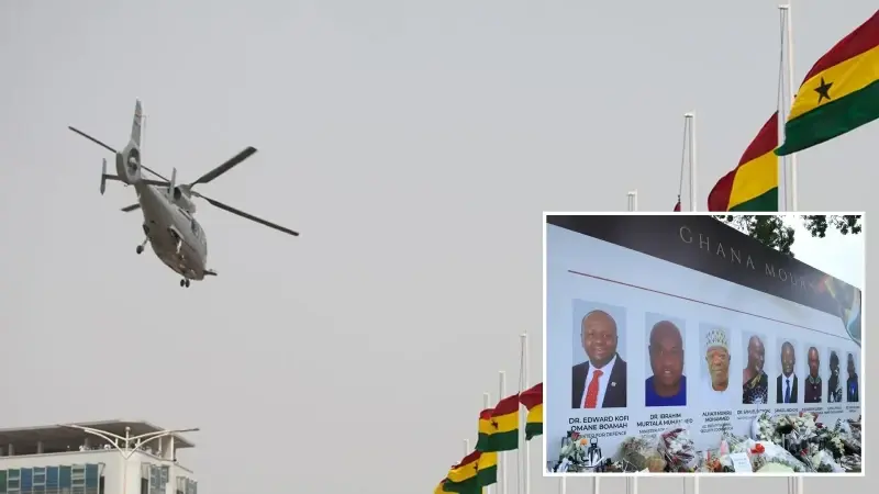 Yaşanan kazada Savunma Bakanı Edward Omane Boamah ile Çevre, Bilim ve Teknoloji Bakanı Murtala Muhammed de hayatını kaybetti