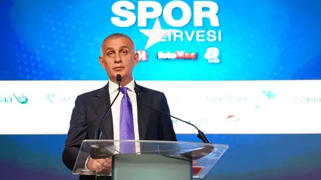 Le président de la Fédération turque de football (TFF), Ibrahim Haciosmanoglu, le 11 novembre 2025.