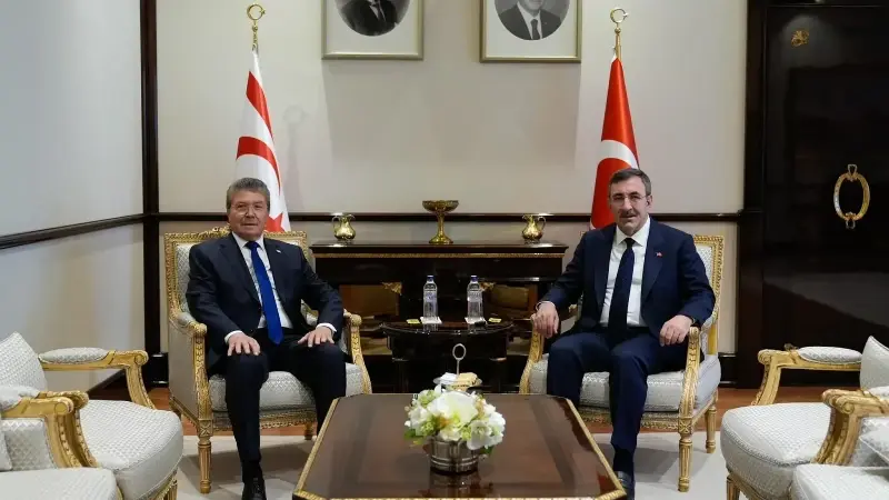 KKTC Başbakanı Ünal Üstel - Cumhurbaşkanı Yardımcısı Cevdet Yılmaz