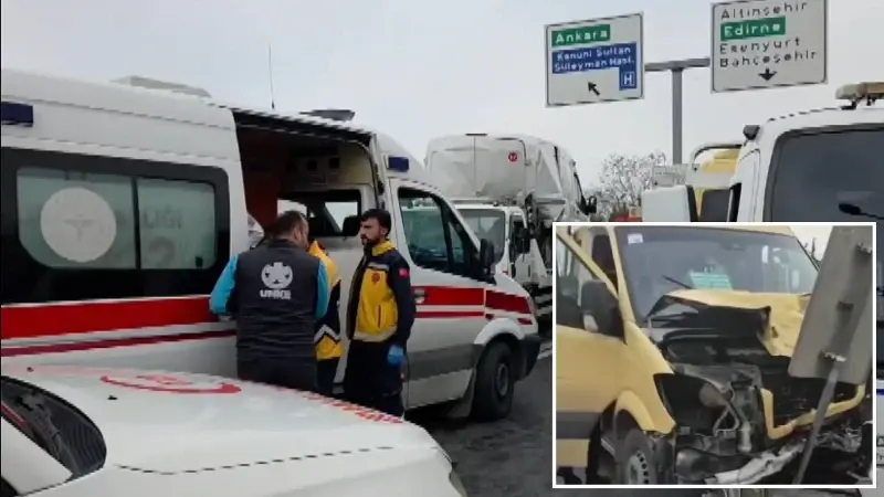 Başakşehir’de zincirleme kaza meydana geldi