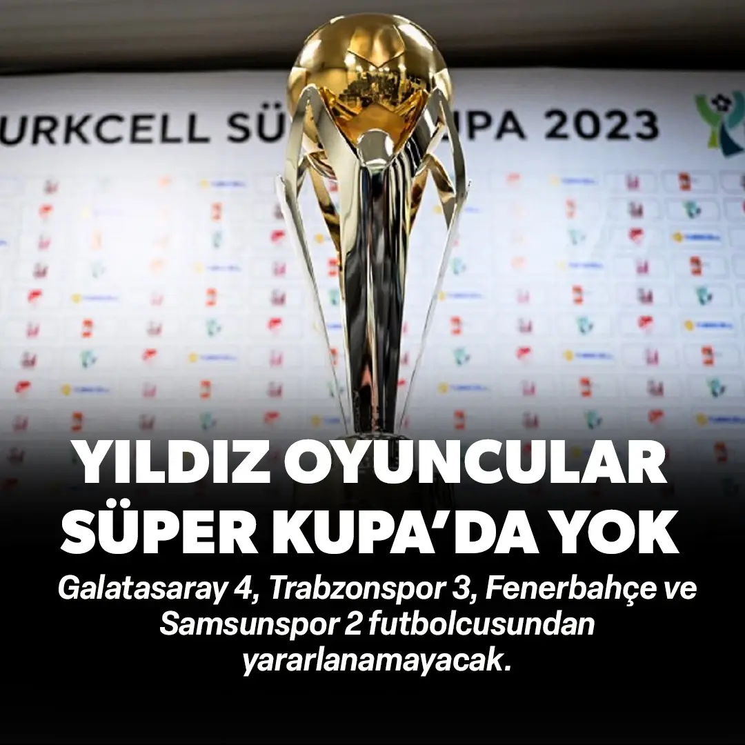 Galatasaray ve Trabzonspor'un Süper Kupa endişesi: Yedi yıldız forma giyemeyecek