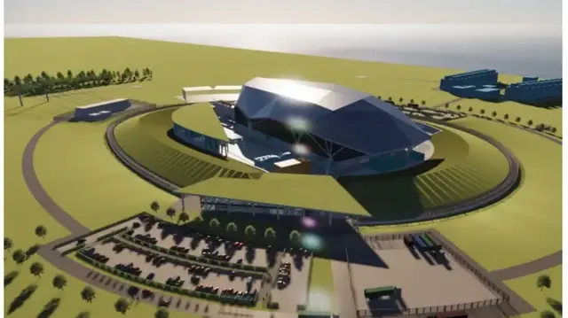 Цифровая визуализация типа малого модульного ядерного реактора (SMR), который компания Rolls-Royce SMR планирует построить