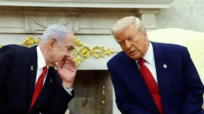 Netanyahu ile Trump'ıng geçtiğimiz aylardaki Beyaz Saray görüşmesinden (Foto: Arşiv)
