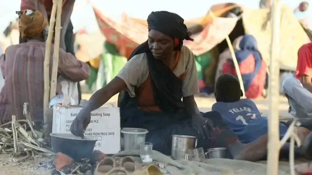 Почти половина населения Судана находится на грани голода.
