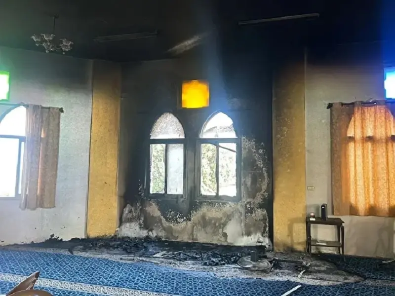 Israeli settlers torch mosque in West Bank, sparking condemnation