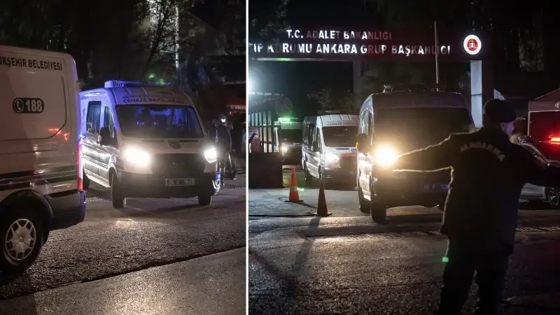 Ankara - Gürcistan’da düşen askeri kargo uçağında şehit olan askerlerin naaşları, Adli Tıp Kurumu’ndan tören alanına götürüldü.