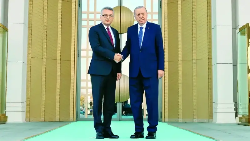 KKTC Cumhurbaşkanı Tufan Erhürman - Cumhurbaşkanı Recep Tayyip Erdoğan