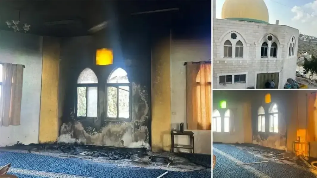 Israeli settlers torch mosque in West Bank, sparking condemnation