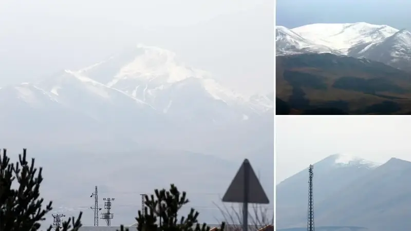 Kar yağışıyla Ardahan-Artvin arasındaki Arsiyan tepeleri beyaza büründü.