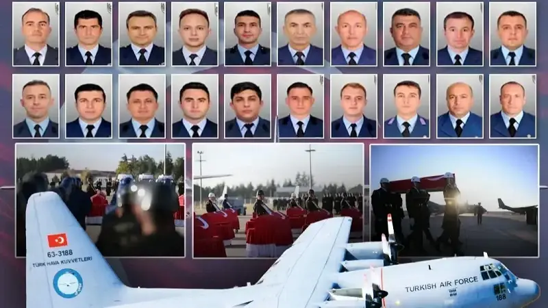 Ankara Adli Tıp Kurumunda işlemlerinin tamamlanmasının ardından şehitlerin naaşları, Mürted Hava Üssü'nde getirildi.