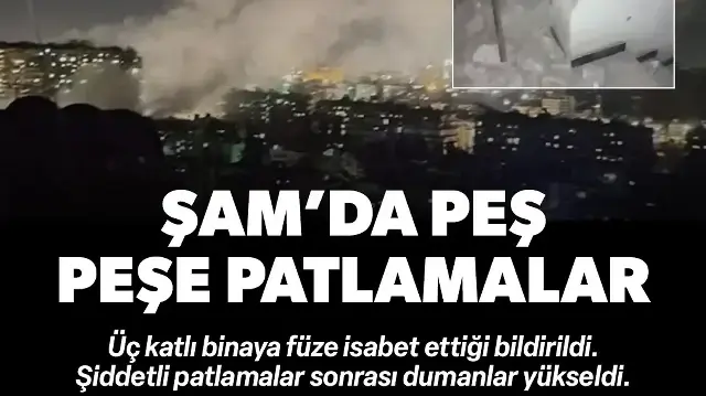 Üç katlı binaya füze isabet etti