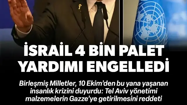 BM duyurdu: İsrail Gazze'ye yardımların girişini engelledi