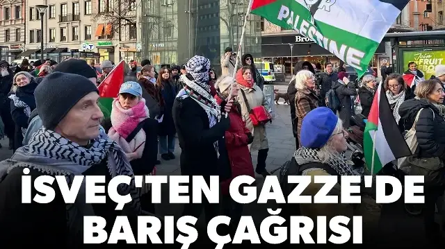 İsveç'te İsrail'in Gazze'ye saldırıları ve yardım girişini kısıtlaması protesto edildi