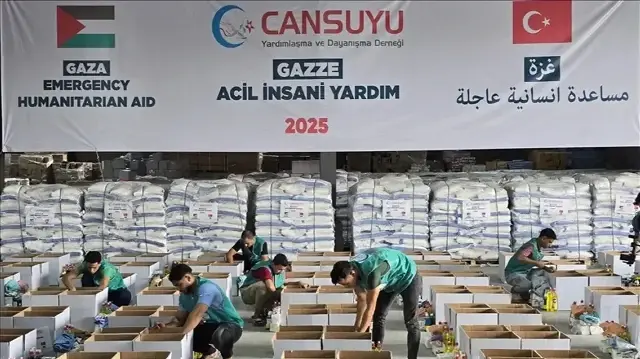 جمعية "جانصويو" التركية ترسل 400 طن من المساعدات إلى غزة
