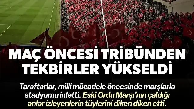 Bursa'da tribünlerimiz hep birlikte Eski Ordu Marşı'nı söyledi
