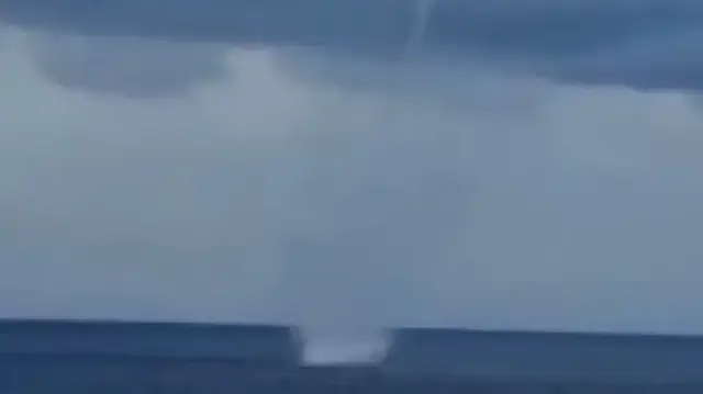 KKTC'nin Esentepe sahilinde hortum çıktı