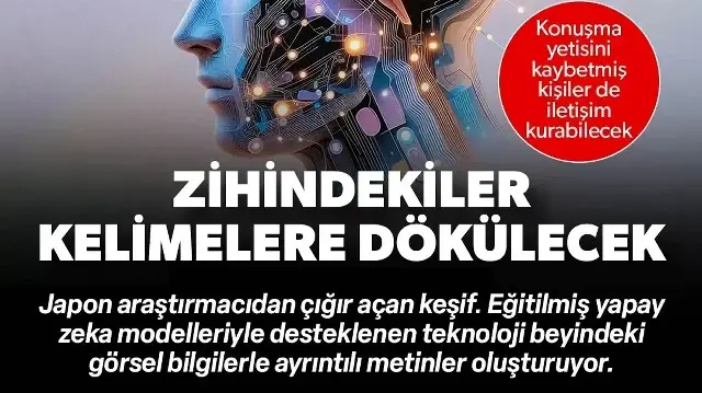 Japon araştırmacıdan çığır açan keşif: Beyin düşünceleri yazıya dönüşecek
