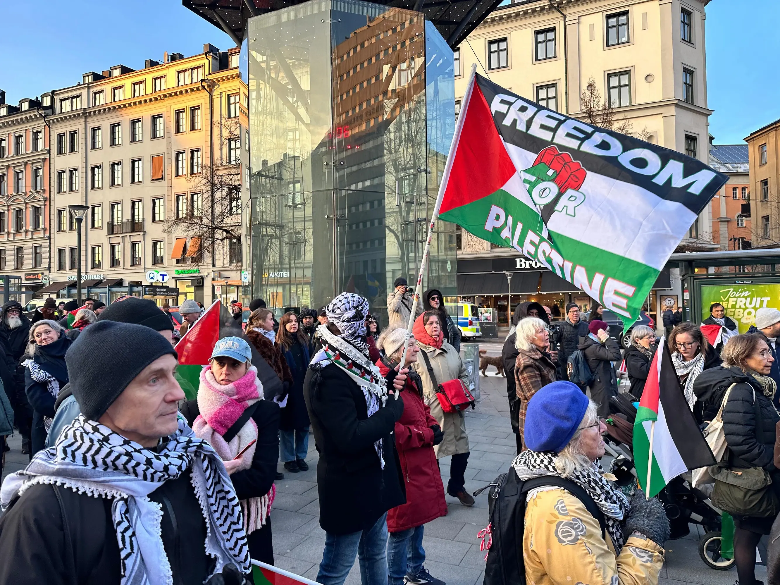 Sweden protest Israeli Gaza campaign and demand arms embargo