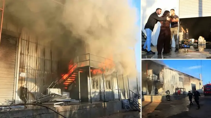 Antalya'da sandalye ve bahçe mobilyaları üreten tesiste yangın