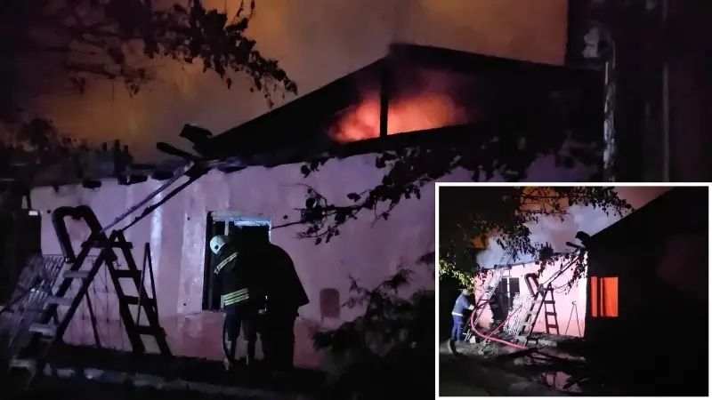 Yangında müstakil ev kullanılamaz hale geldi.