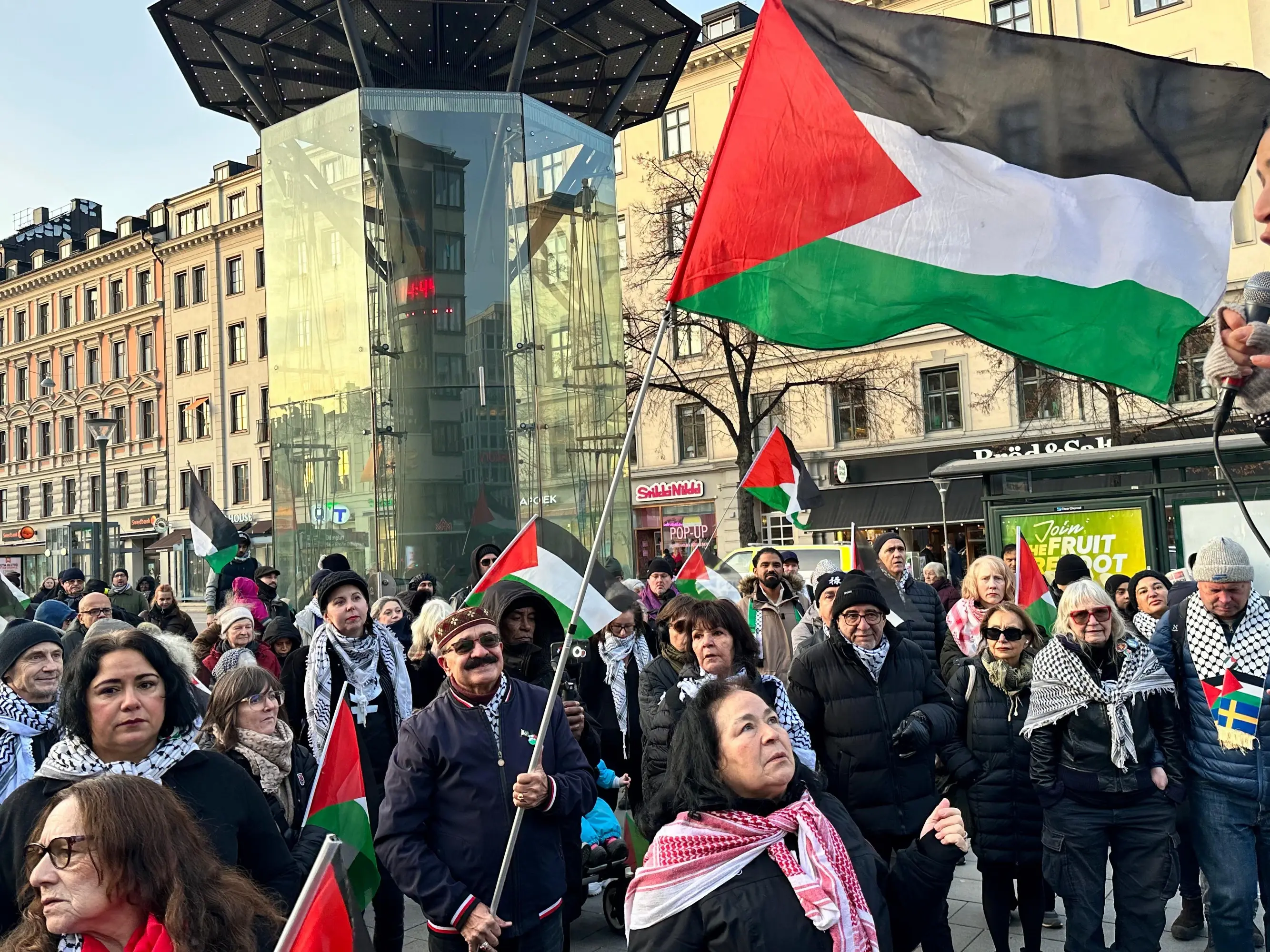 Sweden protest Israeli Gaza campaign and demand arms embargo