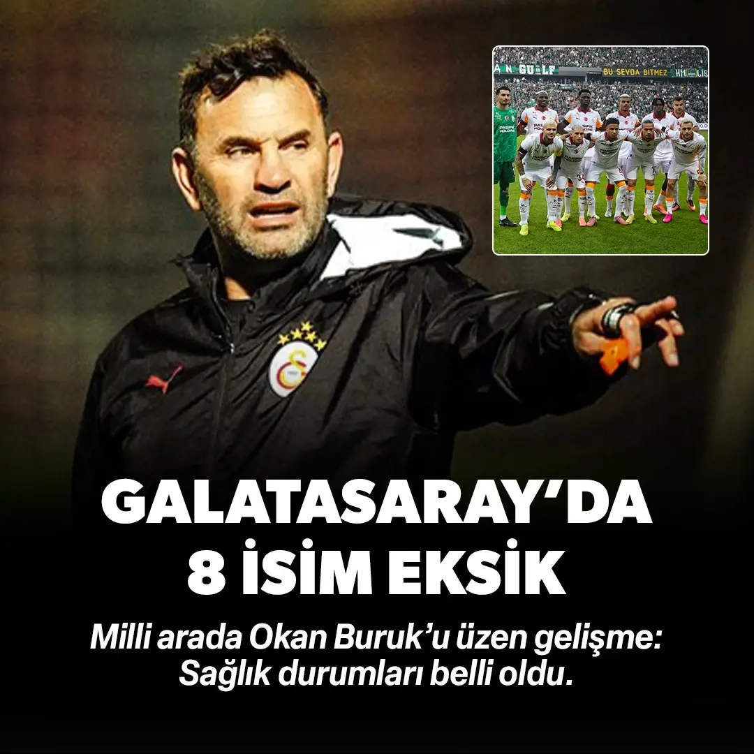 Galatasaray'da eksik sayısı 8'e yükseldi: Sakat oyuncuların son durumu belli oldu