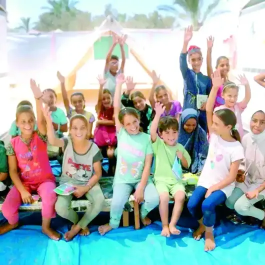 Yıkımın ortasında eğitim umudu