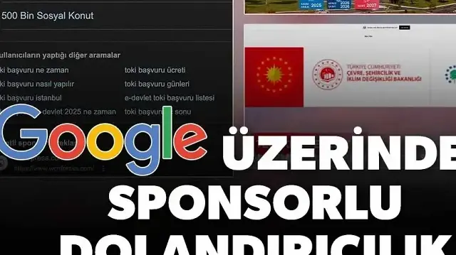 Google üzerinden sponsorlu dolandırıcılık