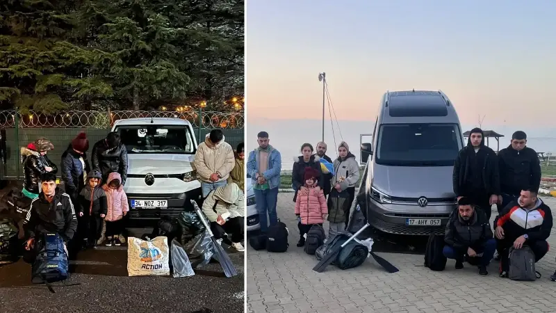 Ekipler, kaçak göçmen taşındığını belirlenen araçlara operasyon düzenledi.