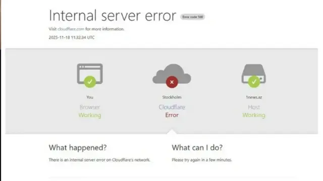 Сбой в работе Cloudflare
