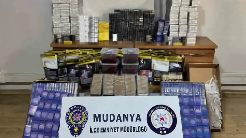 Mudanya’da kaçak tütün operasyonu: 200 bin liralık ürün ele geçirildi, 1 gözaltı