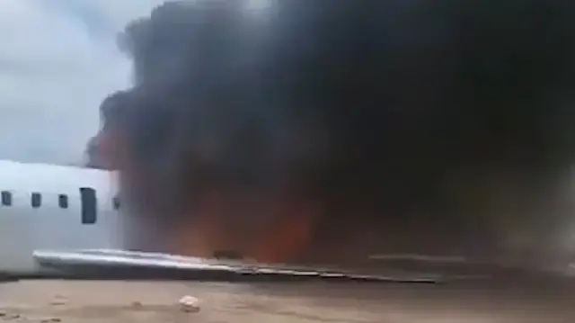 Kongo'da bakanları taşıyan uçağın düşüş anı ortaya çıktı