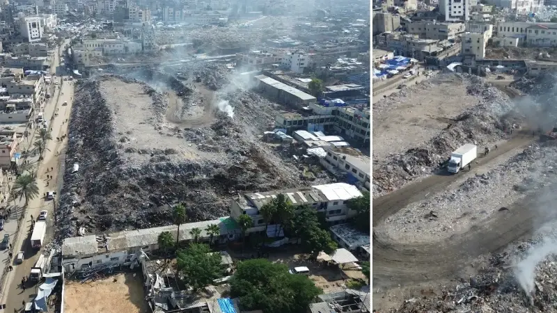 Gazze'deki Firas halk pazarı atık yığınına dönüştü